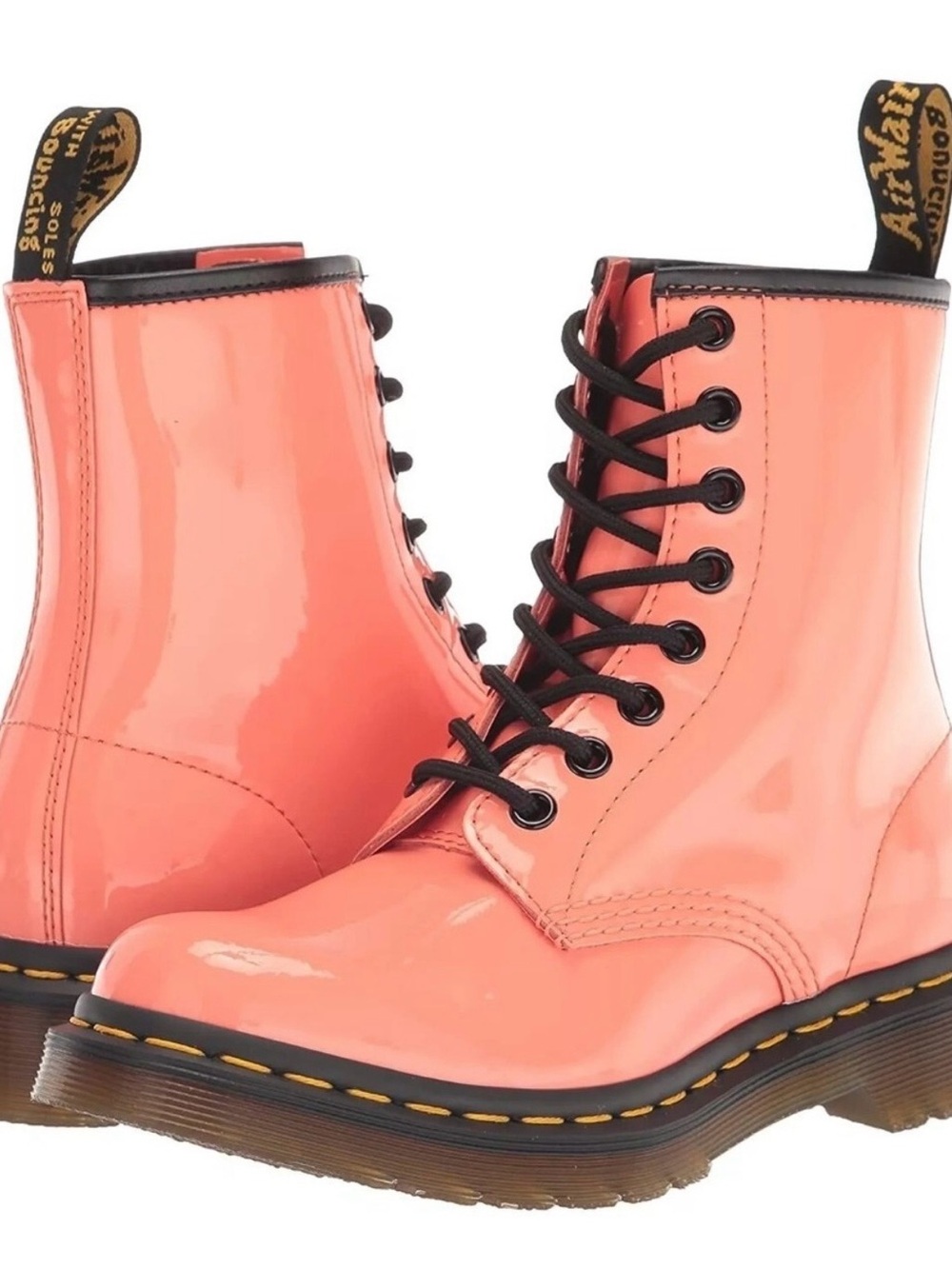 Dr. Martens Women's Coral Patent 8-Eye Lace-Up Boots